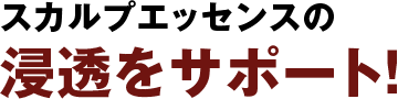 スカルプエッセンスの浸透をサポート！